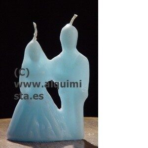velas parejita azul