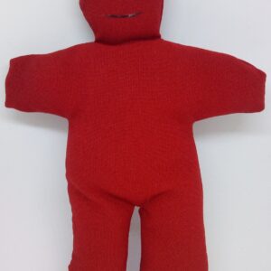 Muñeco vudude tela rojo