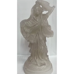 vela forma  San La muerte 17 cm blanca