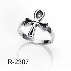Anillo Plata Cruz De La Vida (Fabricado En España Plata Maciza) (22)